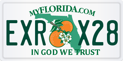 FL license plate EXRX28