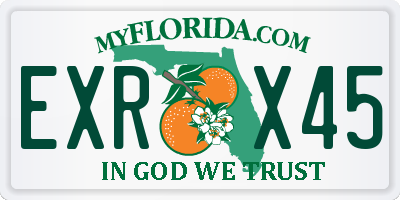 FL license plate EXRX45