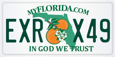FL license plate EXRX49