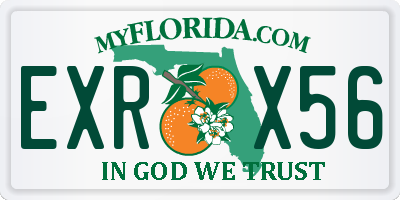 FL license plate EXRX56