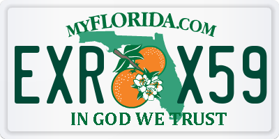 FL license plate EXRX59
