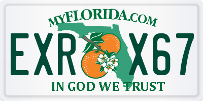 FL license plate EXRX67
