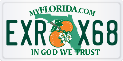 FL license plate EXRX68