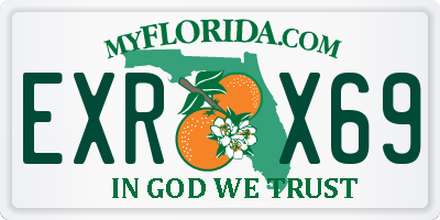 FL license plate EXRX69