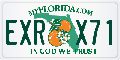 FL license plate EXRX71
