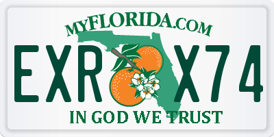 FL license plate EXRX74