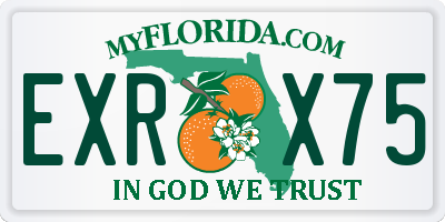 FL license plate EXRX75