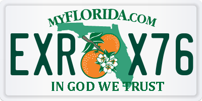 FL license plate EXRX76