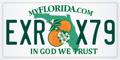 FL license plate EXRX79
