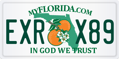 FL license plate EXRX89