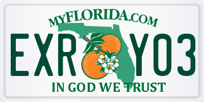 FL license plate EXRY03