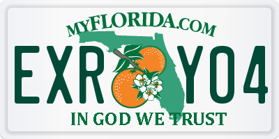 FL license plate EXRY04