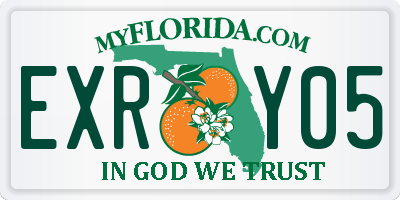 FL license plate EXRY05