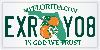 FL license plate EXRY08
