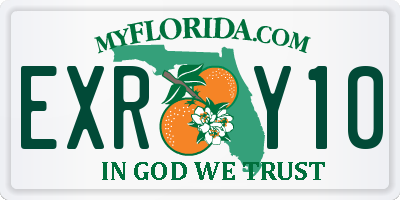 FL license plate EXRY10
