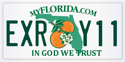 FL license plate EXRY11