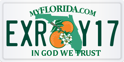 FL license plate EXRY17
