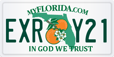 FL license plate EXRY21