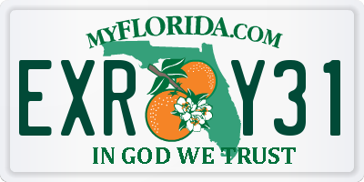 FL license plate EXRY31