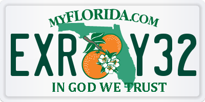 FL license plate EXRY32