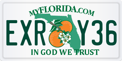 FL license plate EXRY36