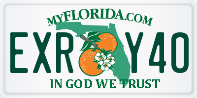 FL license plate EXRY40