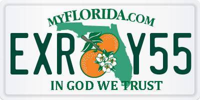 FL license plate EXRY55