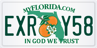 FL license plate EXRY58