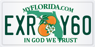 FL license plate EXRY60