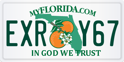 FL license plate EXRY67