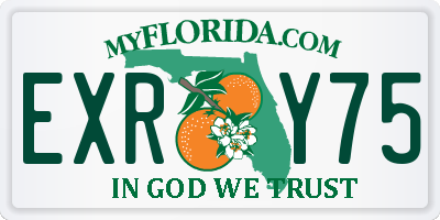 FL license plate EXRY75