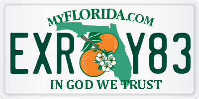 FL license plate EXRY83