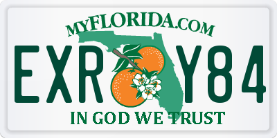 FL license plate EXRY84