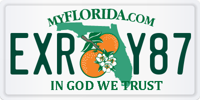 FL license plate EXRY87