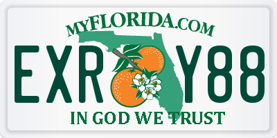 FL license plate EXRY88