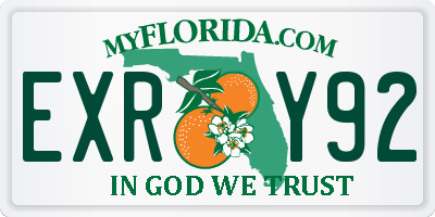 FL license plate EXRY92