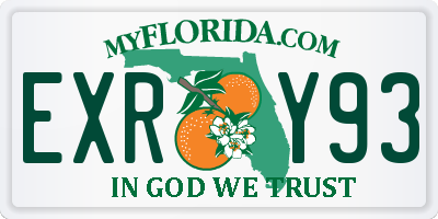 FL license plate EXRY93