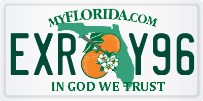 FL license plate EXRY96