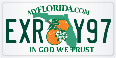 FL license plate EXRY97