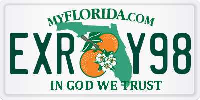 FL license plate EXRY98