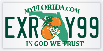 FL license plate EXRY99