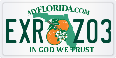FL license plate EXRZ03