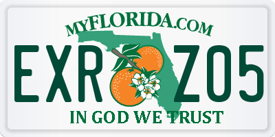 FL license plate EXRZ05
