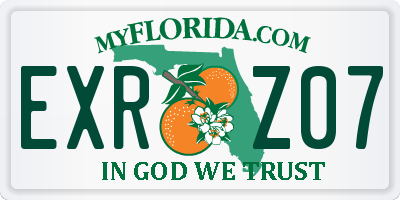 FL license plate EXRZ07