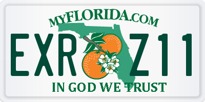 FL license plate EXRZ11