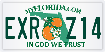 FL license plate EXRZ14