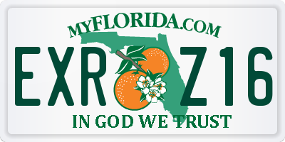 FL license plate EXRZ16