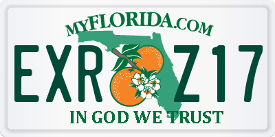 FL license plate EXRZ17