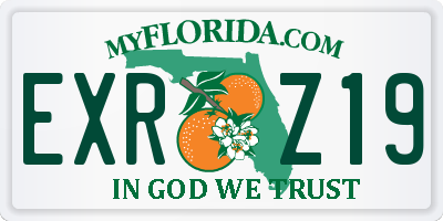 FL license plate EXRZ19