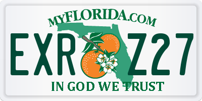 FL license plate EXRZ27